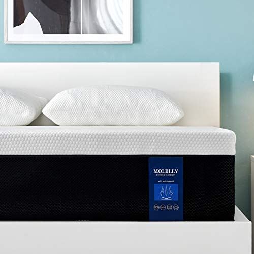 Molblly 12 Inch Premium Cooling-Gel Memory Foam Mattress Bed in a Box/Queen Size