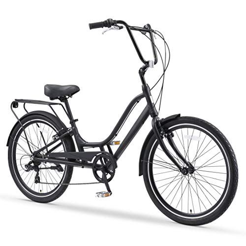 sixthreezero Relaxed Body 7-Speed Recumbent Comfort Bike, 26′′ Wheels/ 13′′ Frame