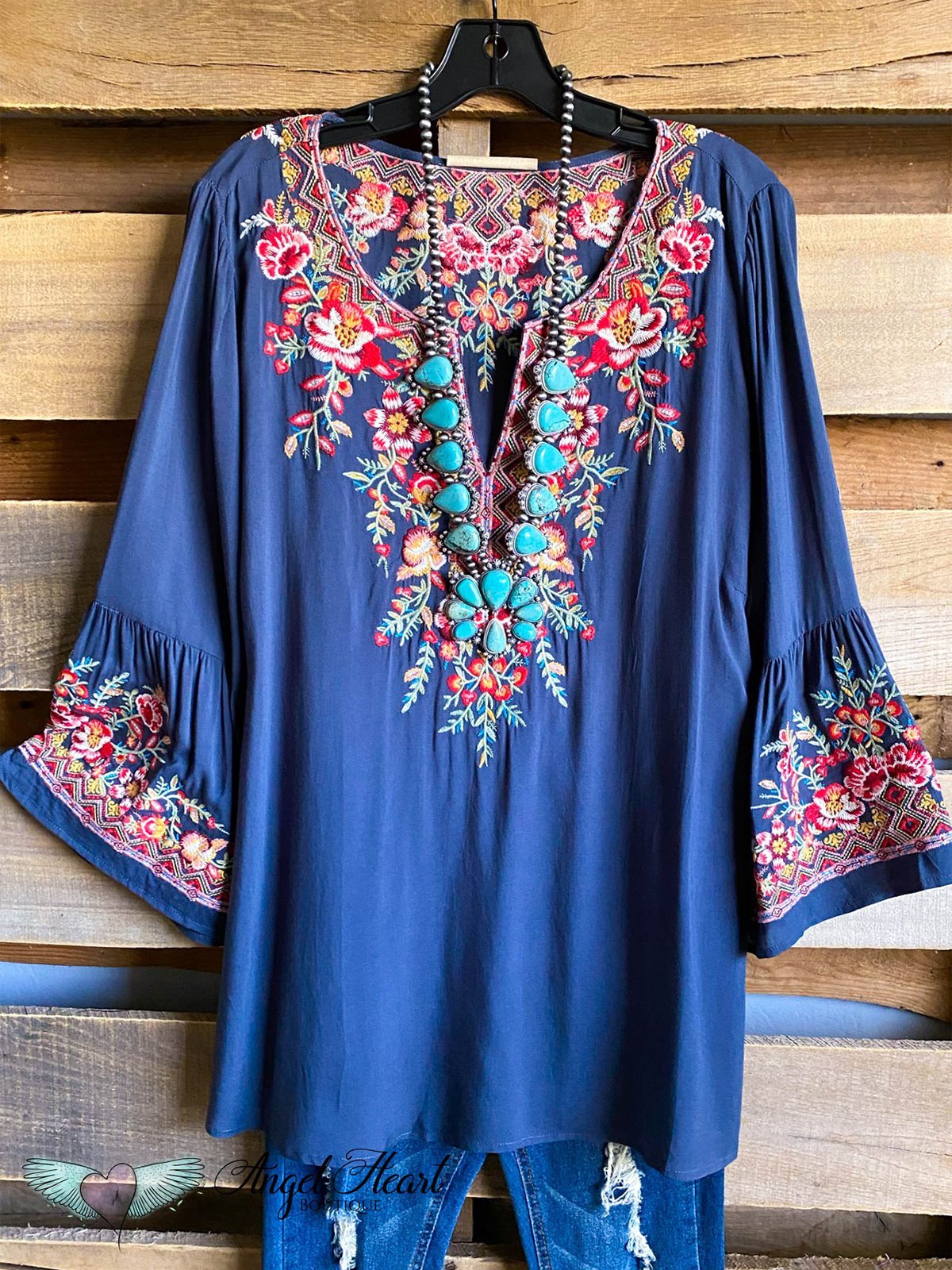 Vintage 3/4 Sleeve V Neck Shirts & Tops