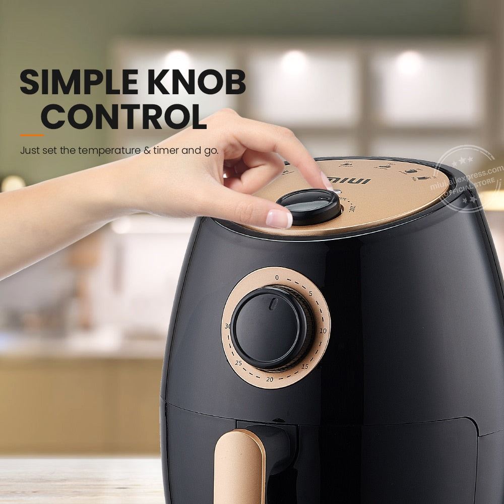 Smart Air Fryer without Oil Home Cooking MI-CYCLONE 2L Deep Fryer Cold Rolled Metal Disposable Molding Rock