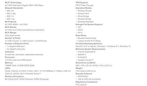 WRT1900ACS Dual-Band Gigabit WiFi Wireless Router