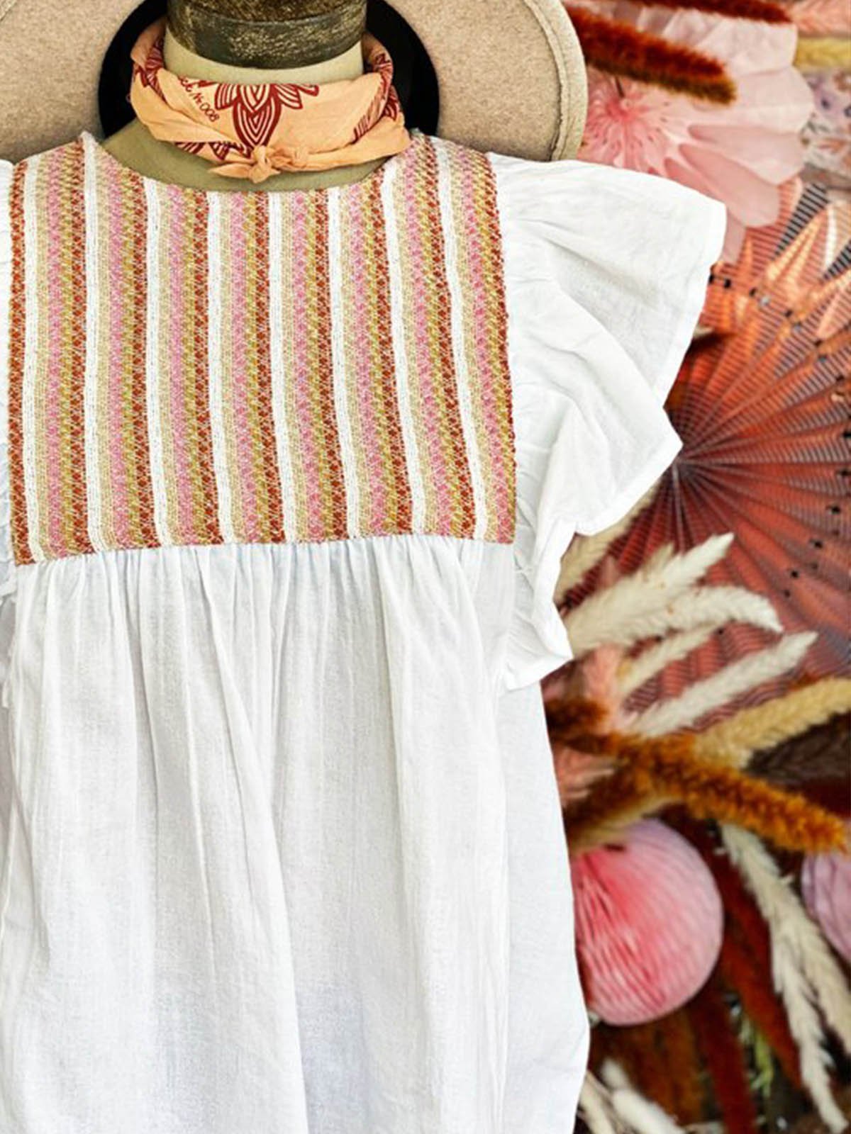 Short Sleeve Crew Neck Stripes Cotton-Blend Shirts & Tops