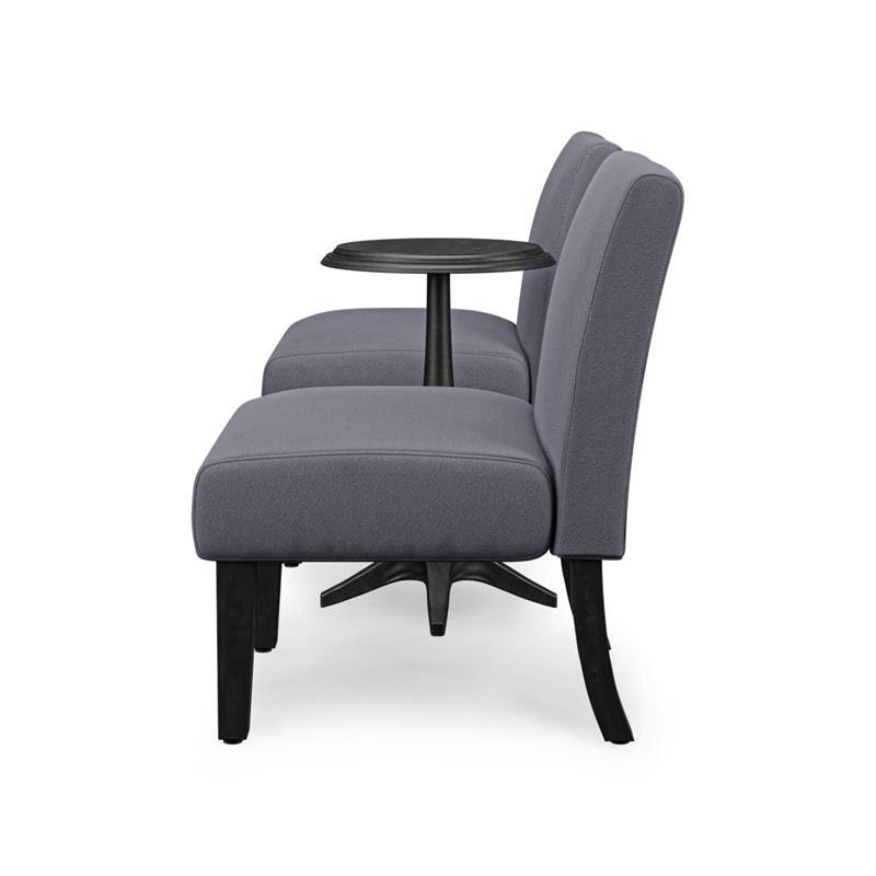 Furniture of America Lapira 3-Piece Accent Chair and Table Set in Gray