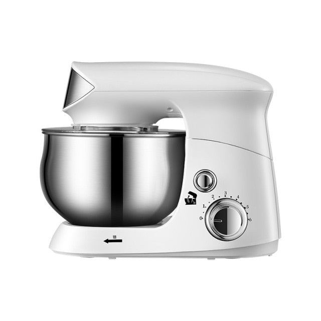 Stainless Steel Bowl Mute Mixer 6-speed Kitchen Food Stand Mixer