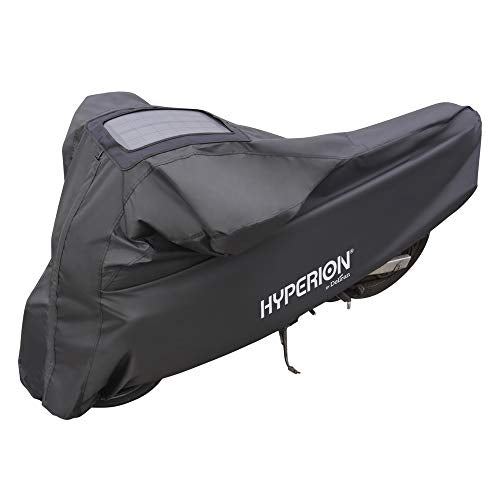Weatherproof Motorcycle Cover w/ Built-in Solar Charger for Outdoor Storage / M