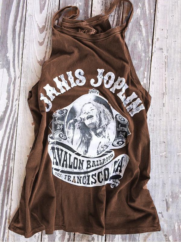 Women's Casual Solid Abstract Sleeveless Vest&Tops