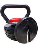 Bibowa Adjustable Kettlebell Weights Sets Cast Iron 10-40 lb Kettlebells for Home Gym- Red & Black