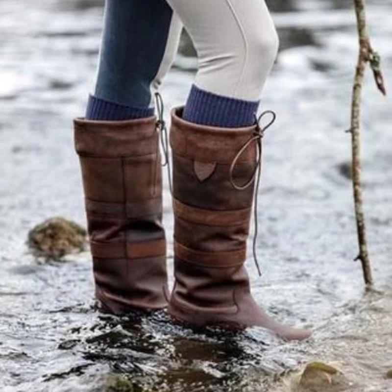 Women's outdoor casual waterproof riding boots