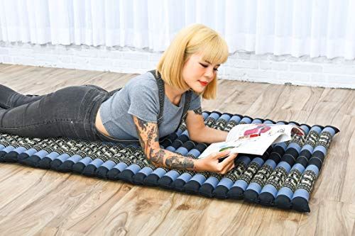 Rollable Massage Mat Filled w/ Eco-Friendly Kapok, Perfect Sleeping Mat 75 x 28 in