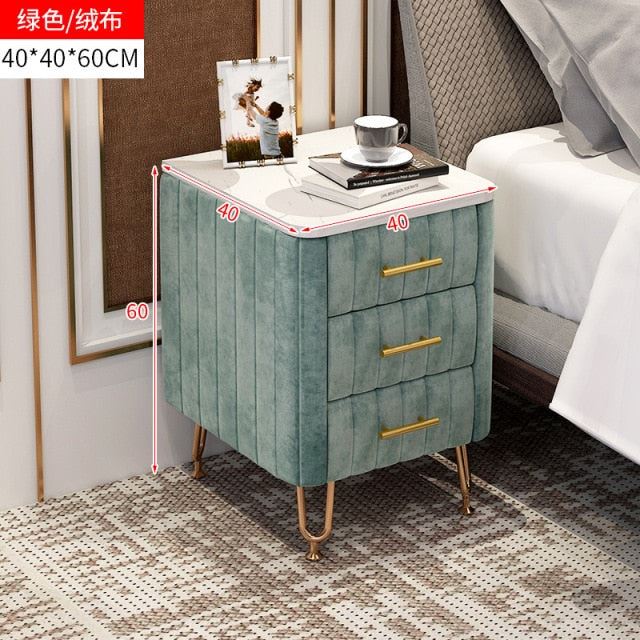 European Style Bedside Table Shelf Simple Modern Light Luxury Bedside
