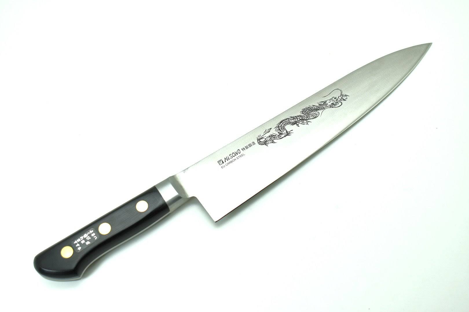Misono Professional EU Sweden Steel, Gyuto, w/Dragon Engraving 360 mm
