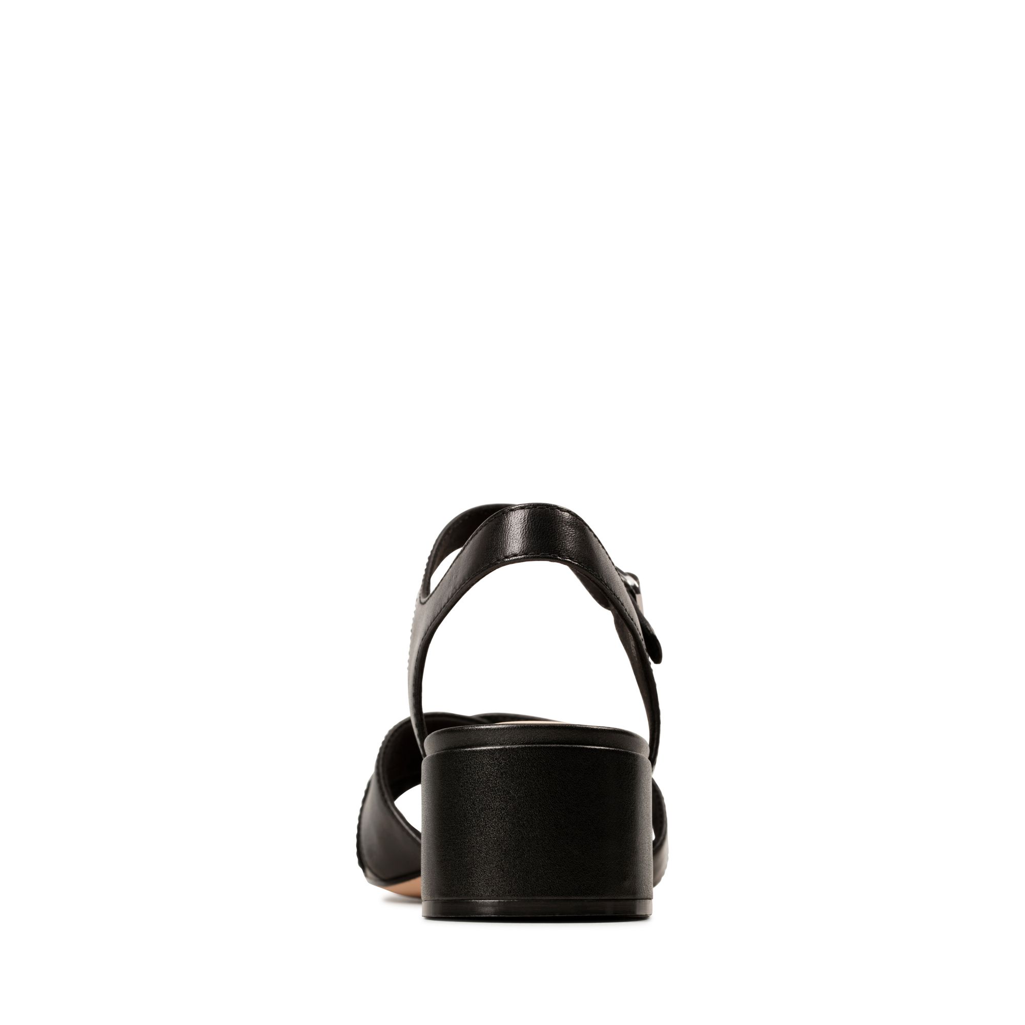 Women Sandals Sheer 35 Strap Black Leather