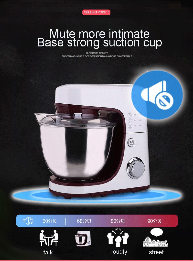 Electric Vertical Food Mixer Stainless Steel Food Mixer 5.5L Cream Dough Cake Bread Whisk Chef Machine