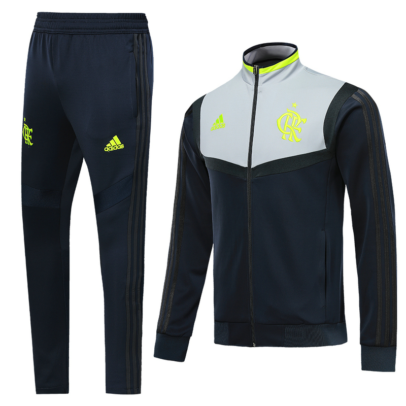 2019 Flamengo Grey Black Jacket Tracksuit