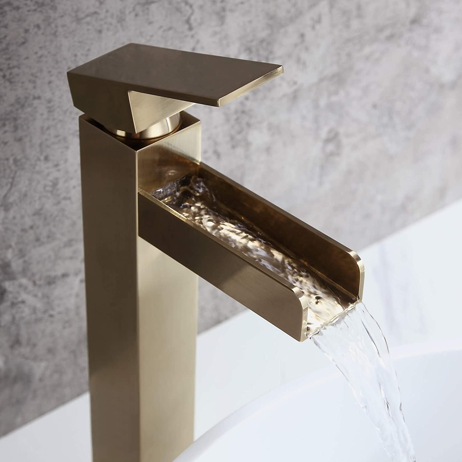 Hole Bathroom Faucet in Brushed Gold Finish cUPC Certified