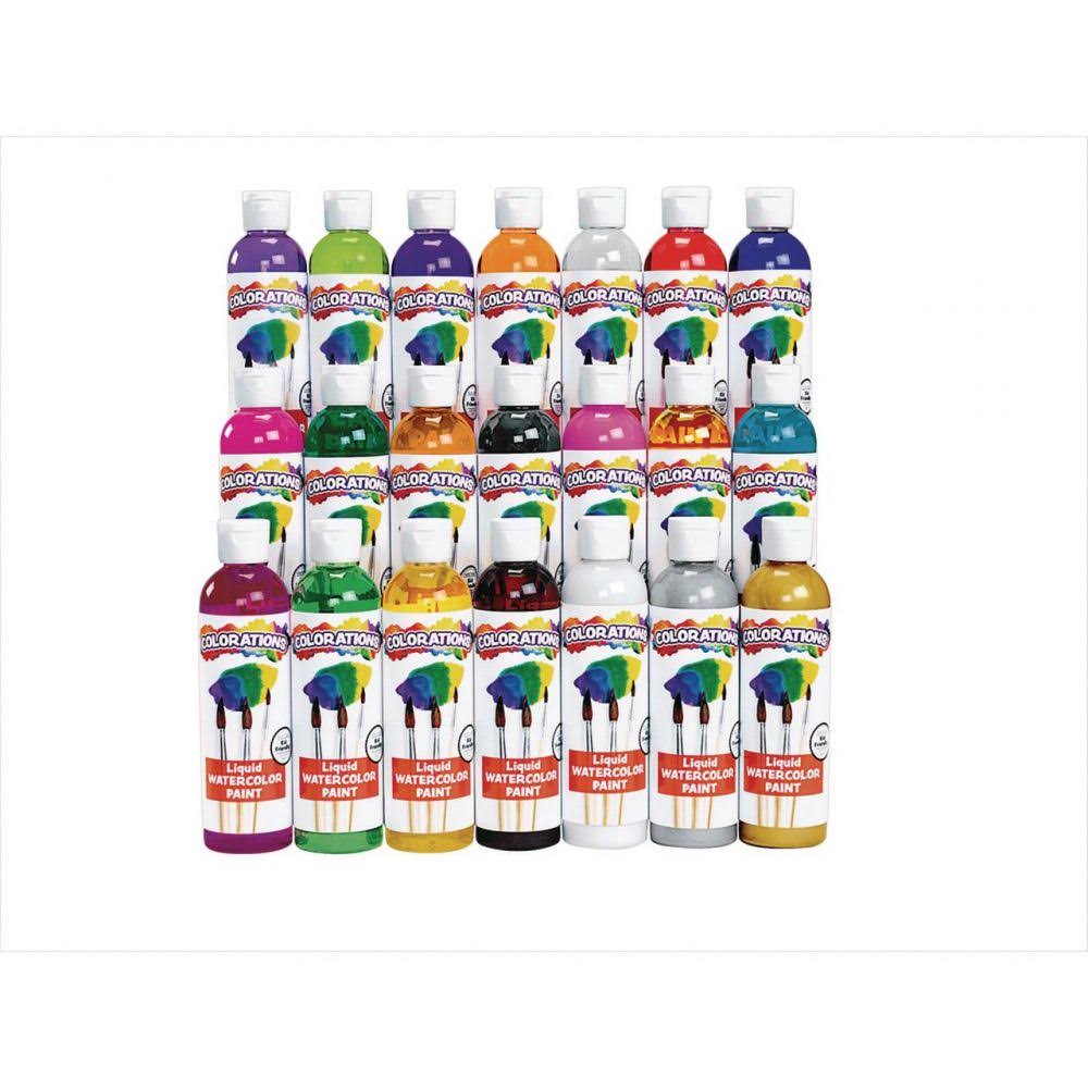 Colorations Liquid Watercolor Paints 8 oz Set of 21 Item Biglws