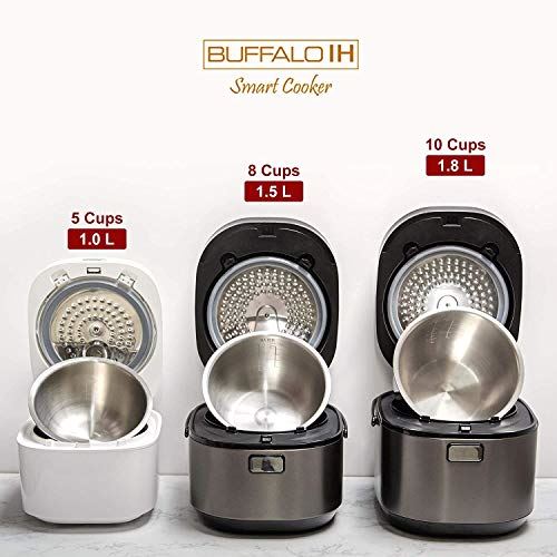 Rice Cooker and Warmer, 1 L, 5 cups of rice, Non-Coating inner pot, Efficient