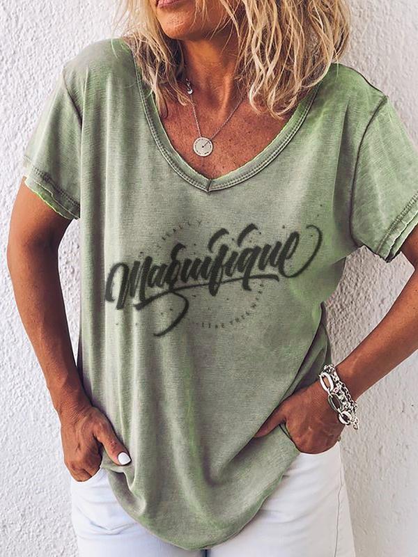 Casual Printed Daily T-shirt