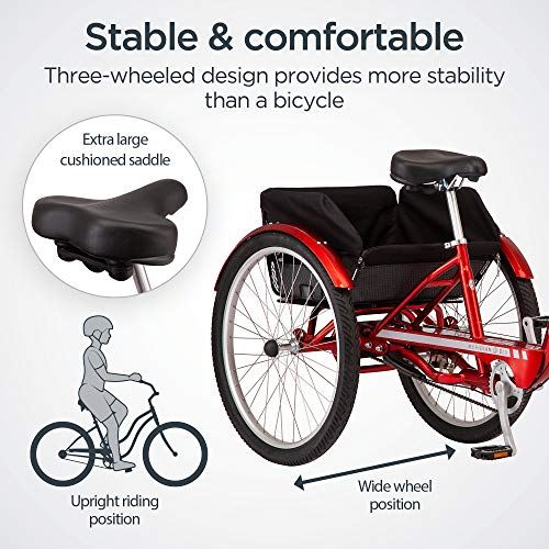 Three Wheel Cruiser Bike, 3-Speed, 26-Inch Wheels, Cargo Basket