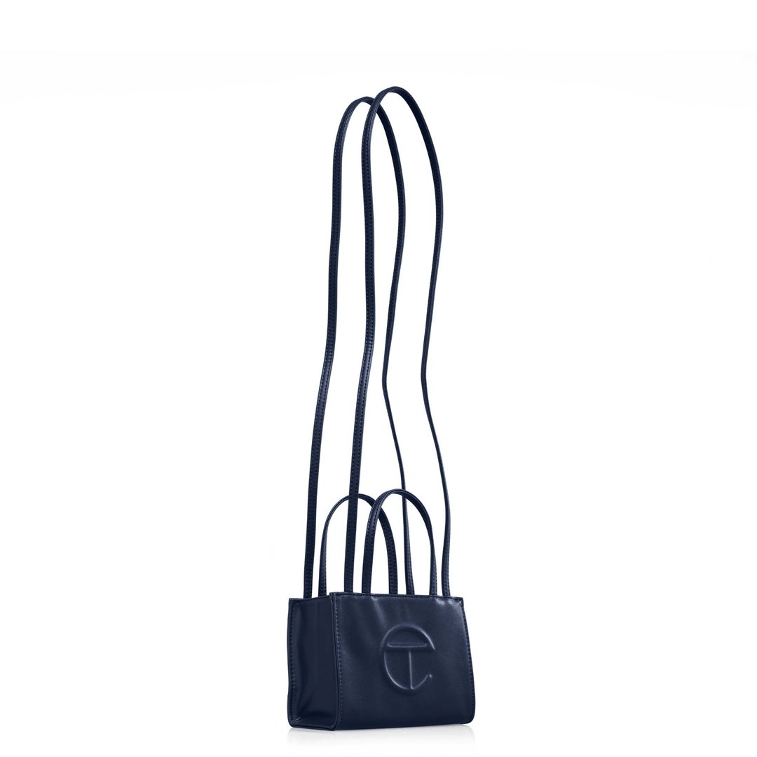 Small Navy Shopping Bag
