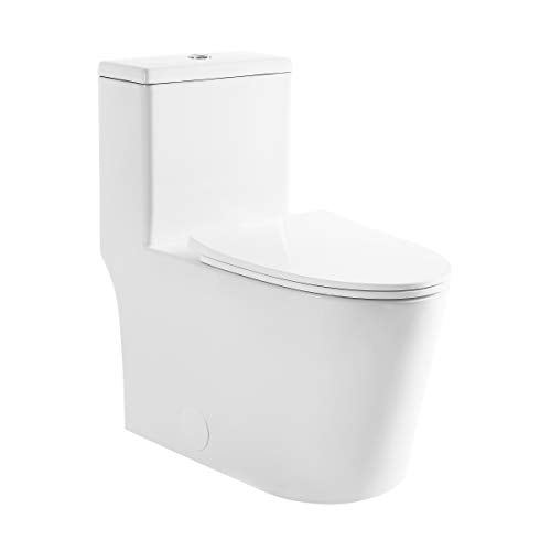 Dreux High Efficiency One Piece Elongated Toilet with 0.8 GPF Water Saving