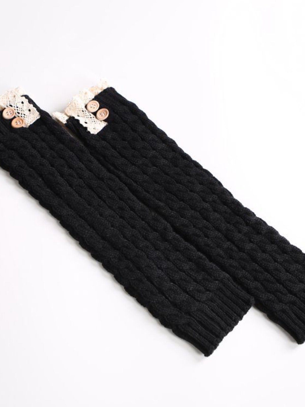 Casual Warm Plain Lace Knee-Socks