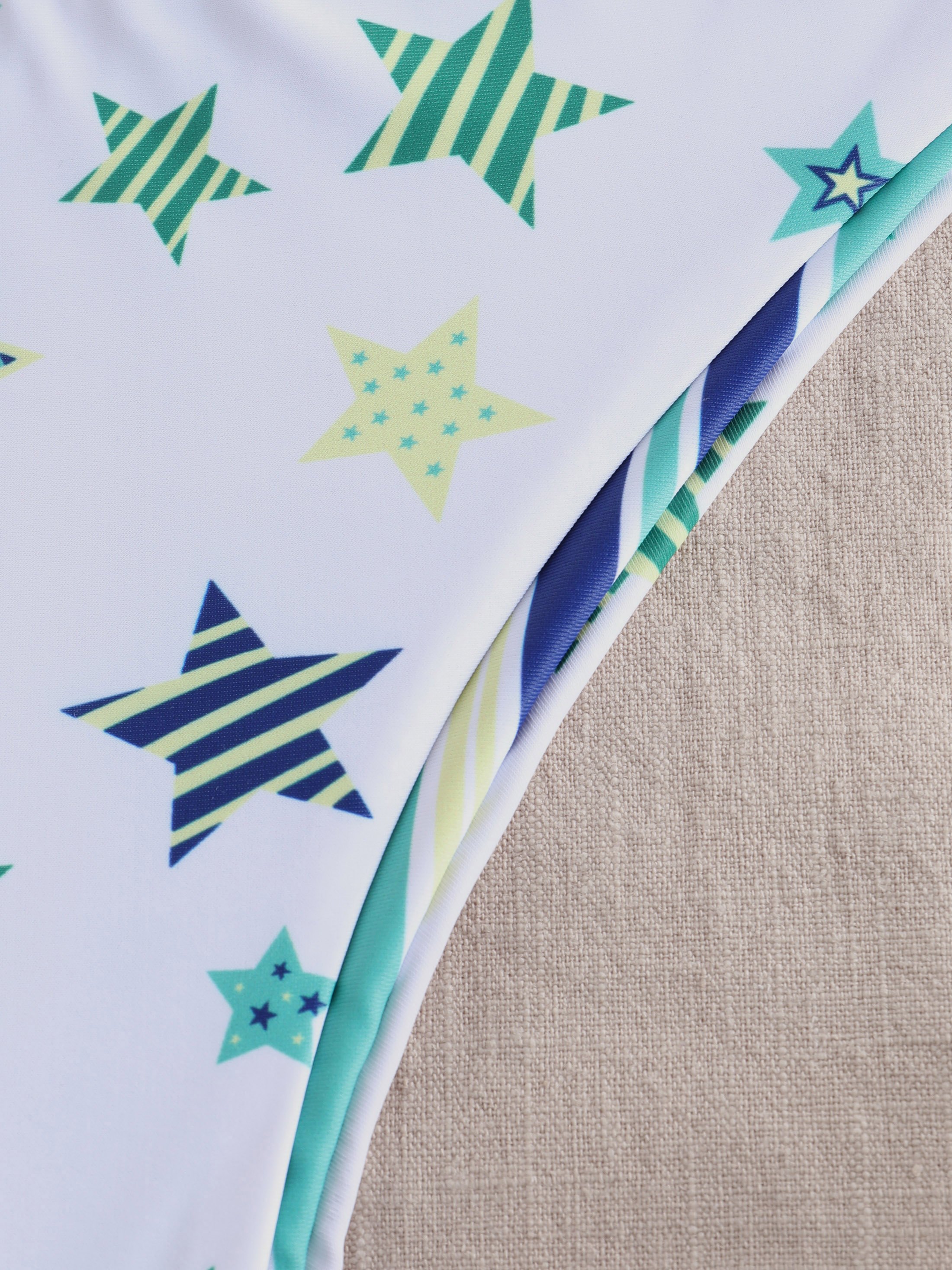 Stripe Star Print Strap Bikini