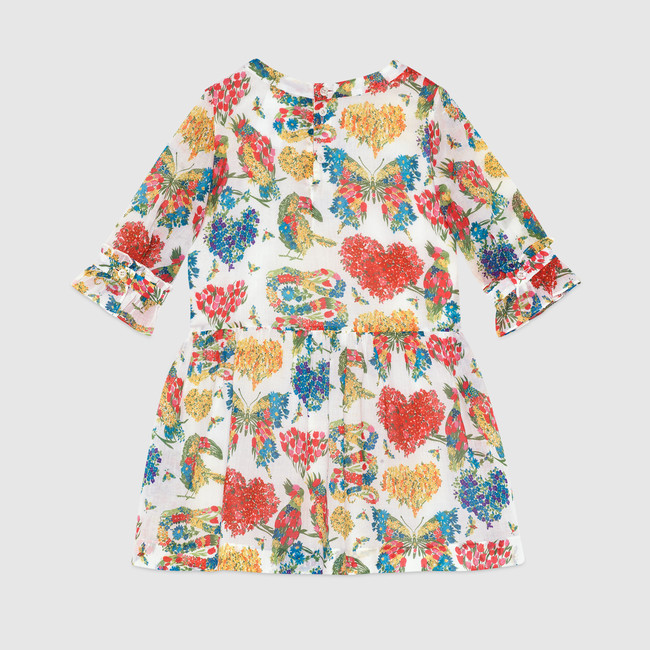 Children's corsage print dress
