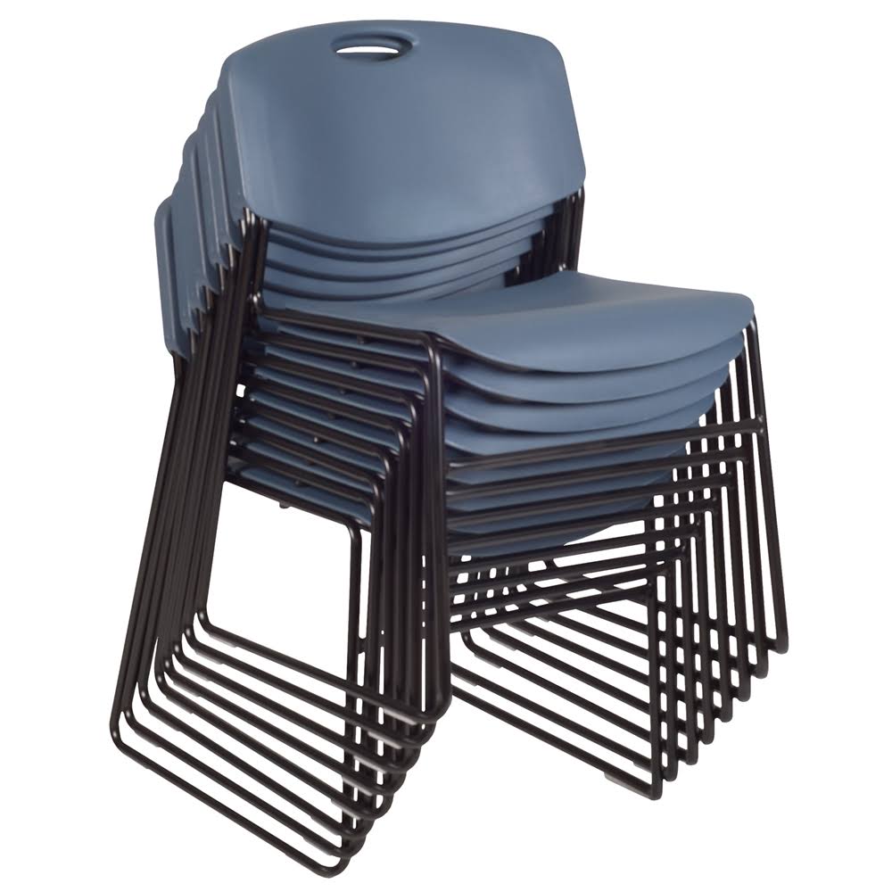 Zeng Stack Chair (8 Pack)- Blue, Size: 18