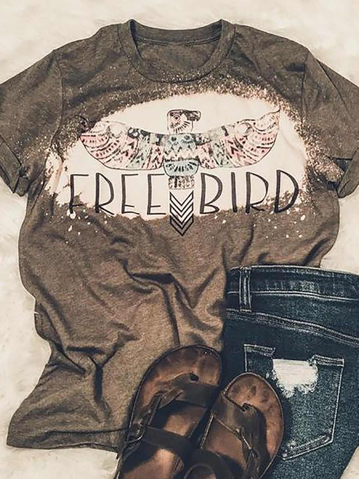 Animal Shift Short Sleeve Vintage Shirts & Tops