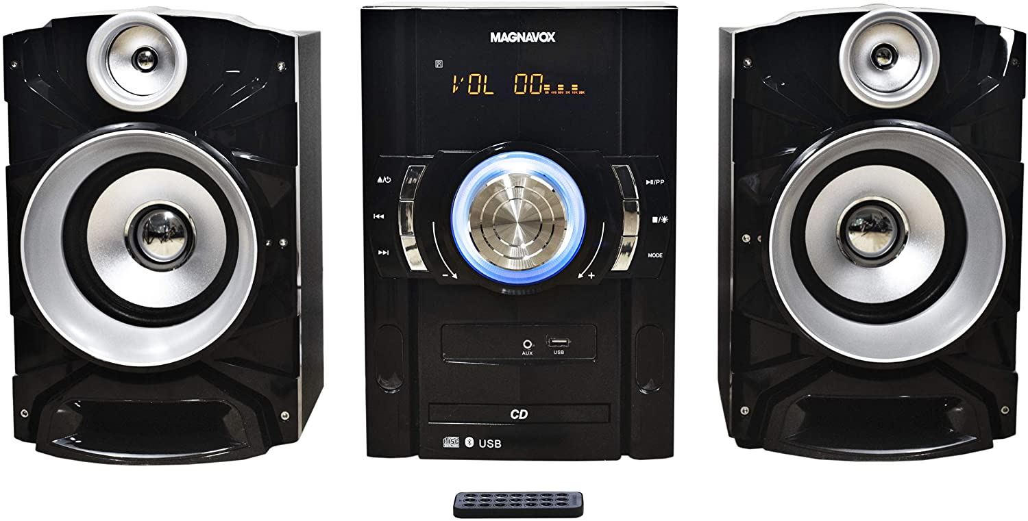 3-Piece CD Shelf System with Digital PLL FM Stereo Radio, Bluetooth Wireless