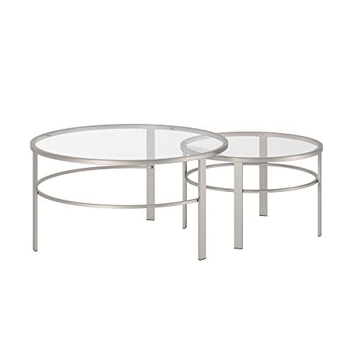Henn&Hart Coffee Table with Satin Nickel finish