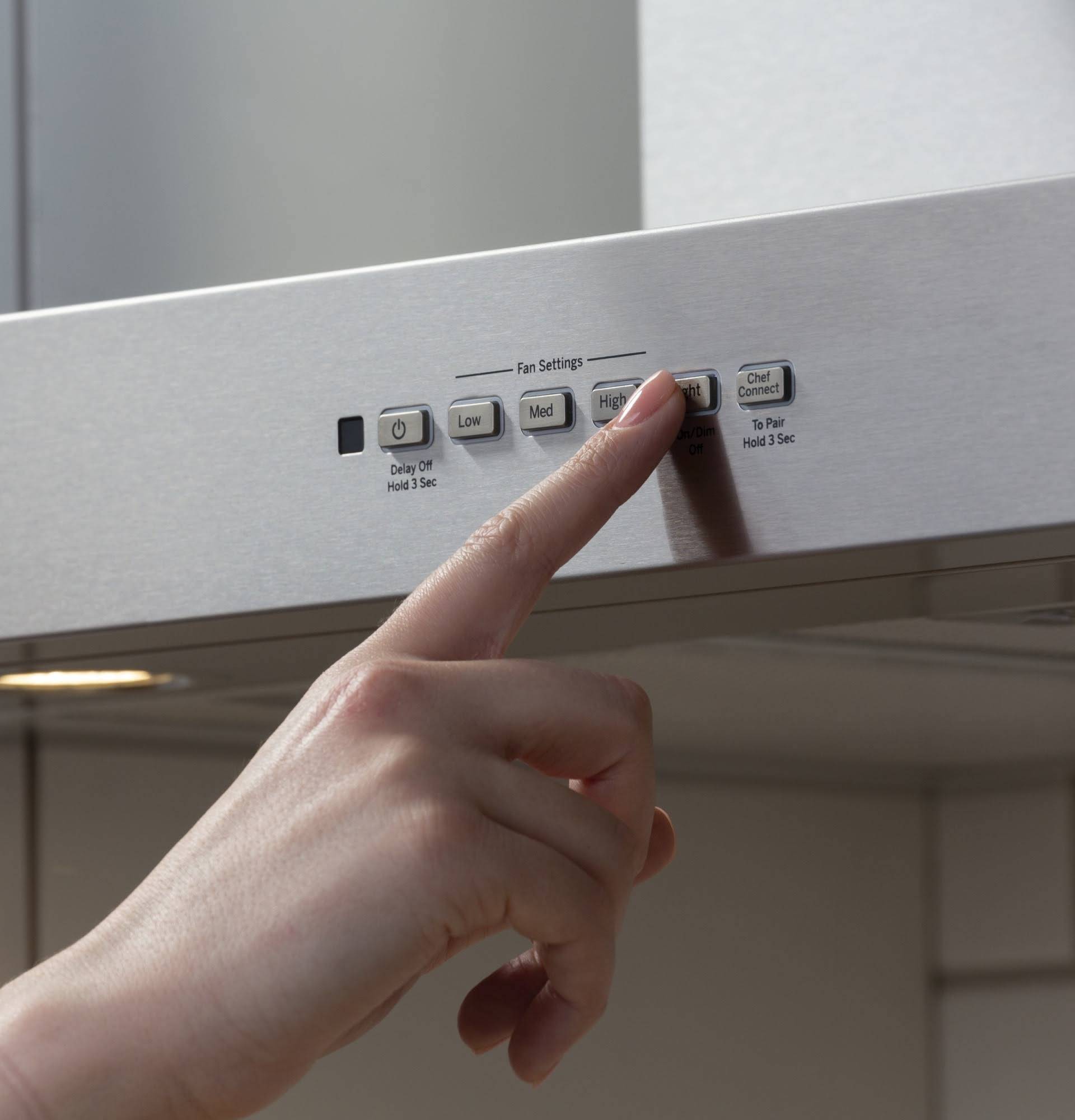 GE 30x22 Stainless Steel Designer Wall Mount Hood