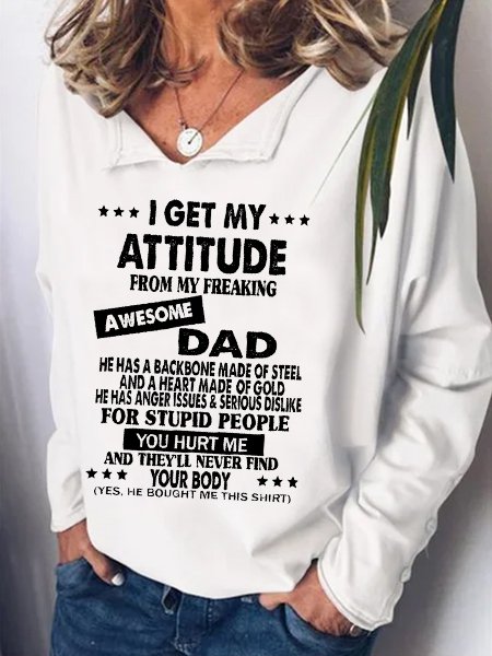 I Get A Awesome Dad V-neck Shirts & Tops