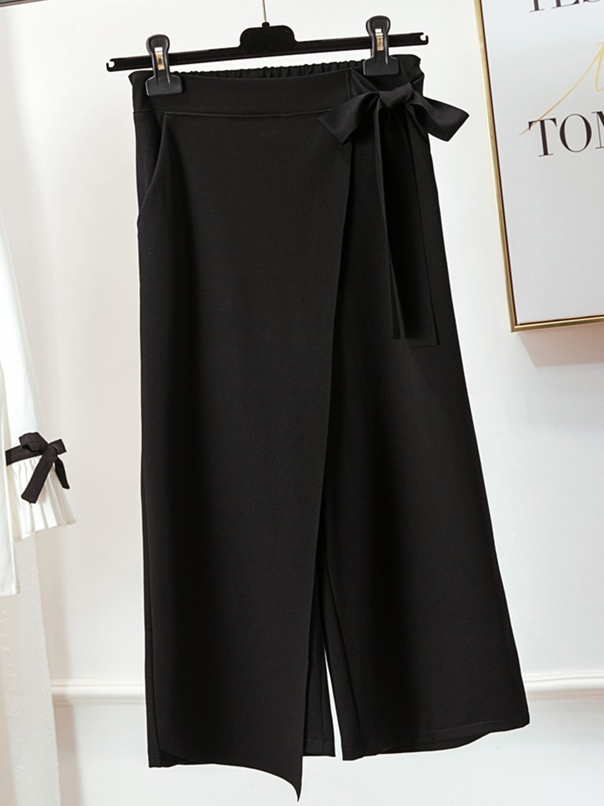 Plus Size Women Plain Casual Pants