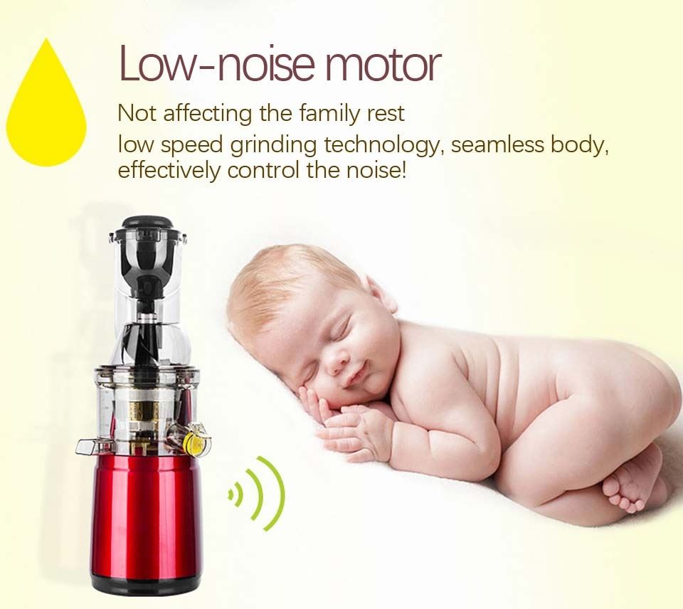 Large Wide Mouth Feeding Chute Whole Apple Slow Juicer Fruit Vegetable nutrition