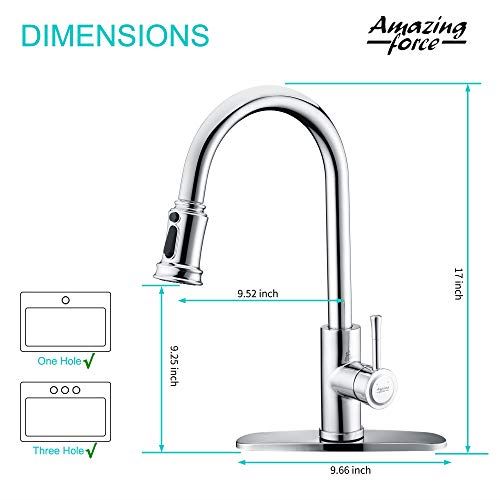 Touchless Kitchen Faucet with 3 Modes Pull Down Sprayer
