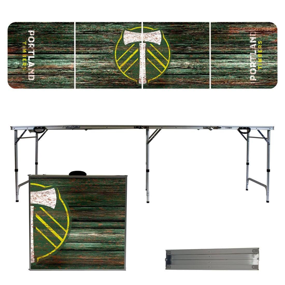 Portland Timbers Weathered Design 8& Portable Folding Tailgate Table
