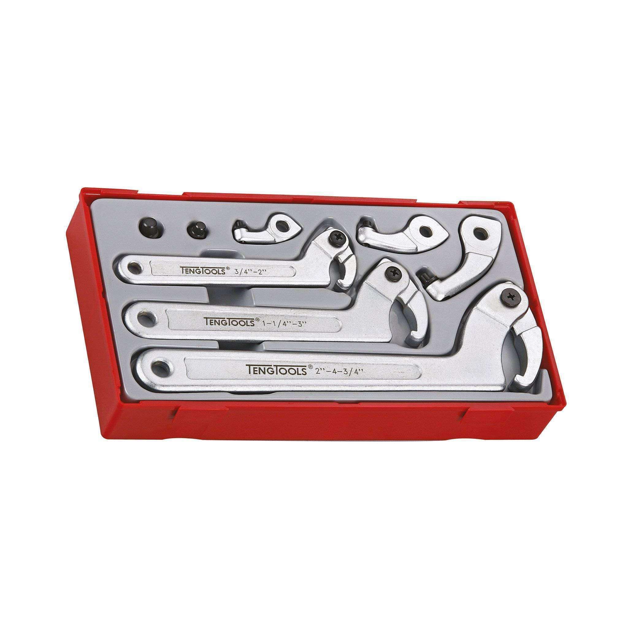 Teng Tools – 8 Piece Wrench Hook and Pin Wrench Set -TTHP08