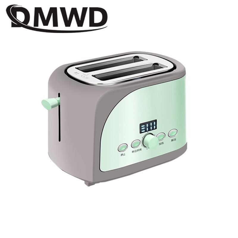Stainless Steel Bread Maker Timer Electric Toaster Sandwich Toast Oven Grill 2 Slices Slot