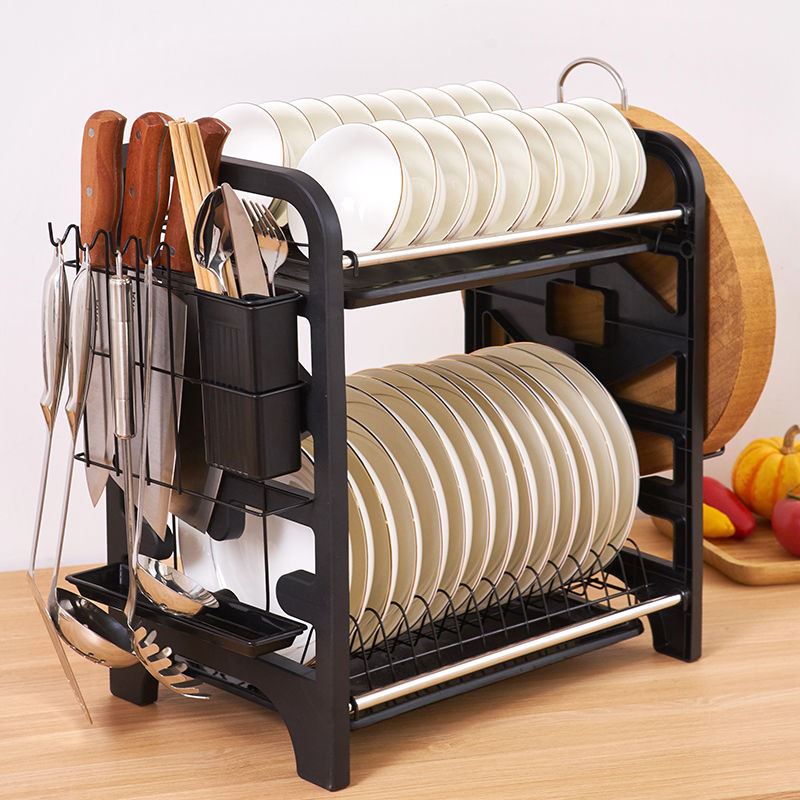 Dish Rack Kitchen Storage Holder Drainer Bowl Tableware Plate Portable Dish Drying Rack