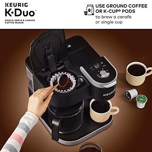 Single Serve and 12-Cup Carafe Drip Coffee Brewer