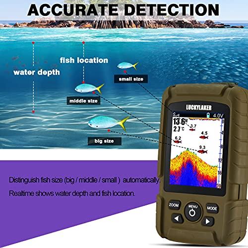 LUCKYLAKER Water Handheld Fish Finder Boat Wireless Transducer Fish Finders