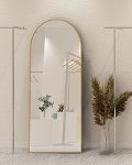 65′′×22′′ Wood Framed Arched Full Length Body Floor Mirror