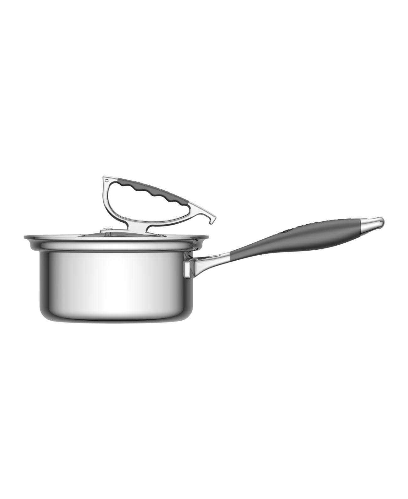 CookCraft by Candace 1.5 Qt. Stainless Steel Sauce Pan with Glass Lid