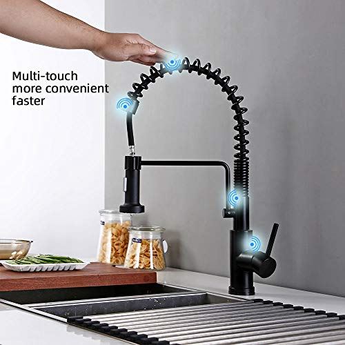 Touch On Kitchen Faucets with Pull Down Sprayer, Single Handle