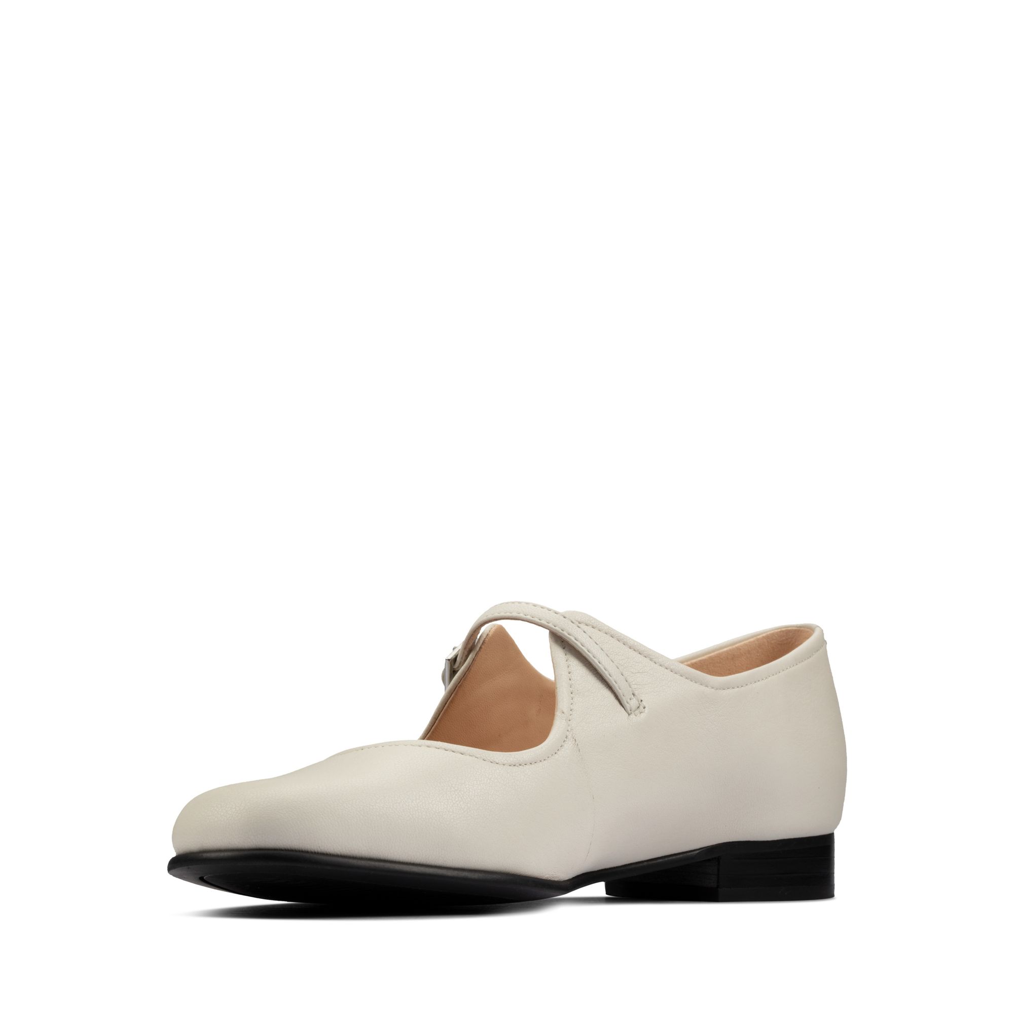 Women  Pure Flat White Leather