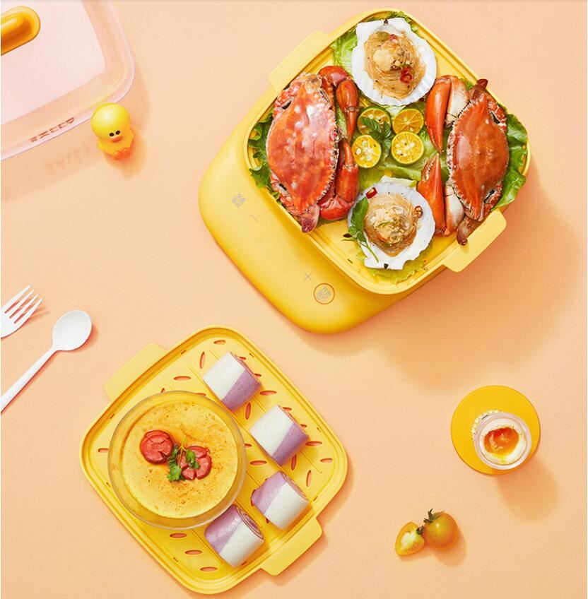 Electric Steamer 2 Layers Multifunction Food Steaming Cooking Pot Multi Cooker Breakfast Maker