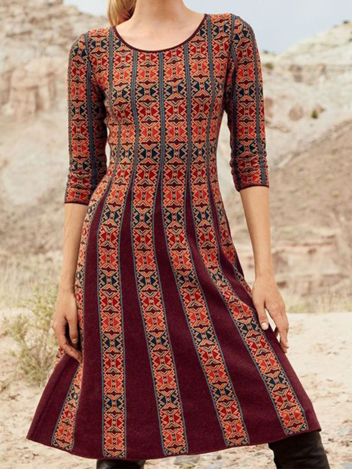 Vintage Round Neck Dresses