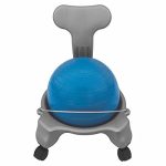 Champion Sports Kid’s Exercise Ball Chair: FitPro Balance Ball Chair with Wheels and Back Support